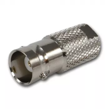 TELEGÄRTNER J01008F0068 BNC-Buchse auf FME-Stecker Koaxialadapter, 50 Ohm, gerade, vernickeltes Messing
