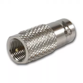 TELEGÄRTNER J01008F0068 BNC-Buchse auf FME-Stecker Koaxialadapter, 50 Ohm, gerade, vernickeltes Messing