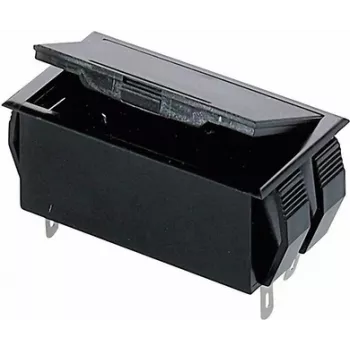 Bopla Batteriehalter für 2 AA (Mignon) Zellen, 9V-Block-Anschluss, Lötfahnen, 65 x 37 x 21,5 mm, Schwarz 46300000