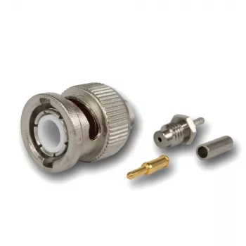 Telegärtner BNC Crimpstecker 50 Ohm für RG-178 B/U, gerade, vernickelt/vergoldet, 1 Stk.