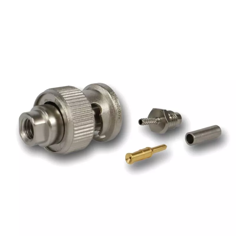 Telegärtner BNC Crimpstecker 50 Ohm für RG-178 B/U, gerade, vernickelt/vergoldet, 1 Stk.