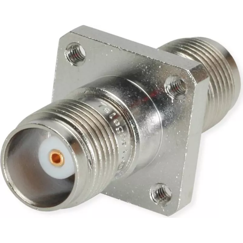 Telegärtner TNC-Buchse auf TNC-Buchse gerade Koaxialadapter, 50 Ohm, DC bis 11 GHz, vernickeltes Messing