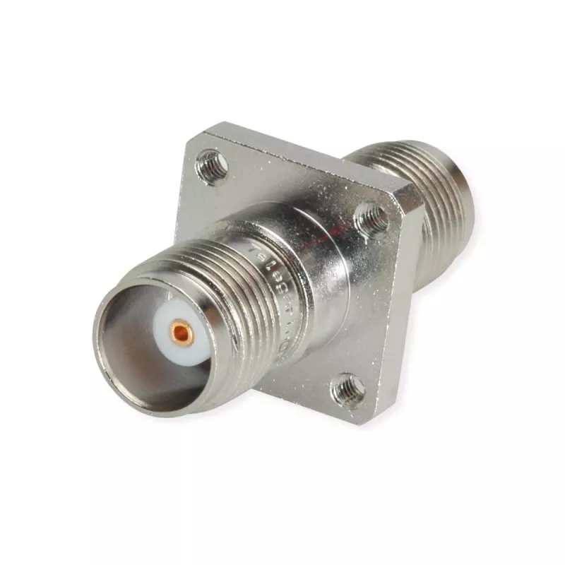 Telegärtner TNC-Buchse auf TNC-Buchse gerade Koaxialadapter, 50 Ohm, DC bis 11 GHz, vernickeltes Messing