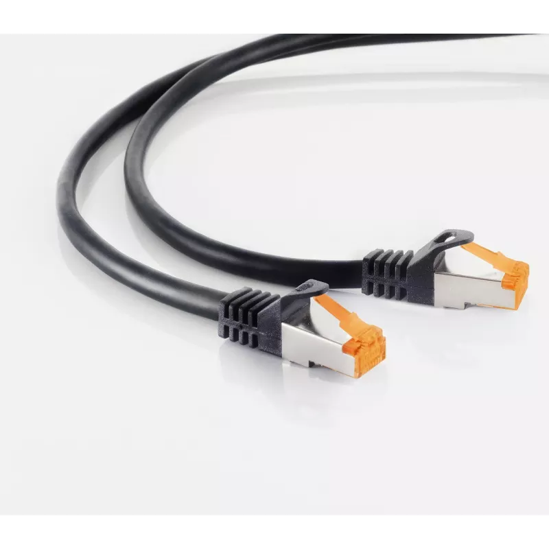 S CONN MAXIMUM CONNECTIVITY Cat.6A S/FTP Outdoor Patchkabel, 3m, Schwarz 08-26045