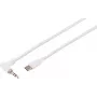 S CONN MAXIMUM CONNECTIVITY USB-C Audiokabel, 3,5 mm gewinkelter Stecker, TRS, Weiß, 2 m (14-06036)