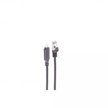 SHIVERPEAKS USB-C auf RJ45 Gigabit Ethernet Adapterkabel, Aluminium, Schwarz, 1m (BS14-51025)