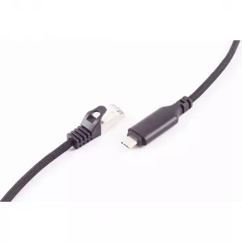 SHIVERPEAKS USB-C auf RJ45 Gigabit Ethernet Adapterkabel, Aluminium, Schwarz, 1m (BS14-51025)
