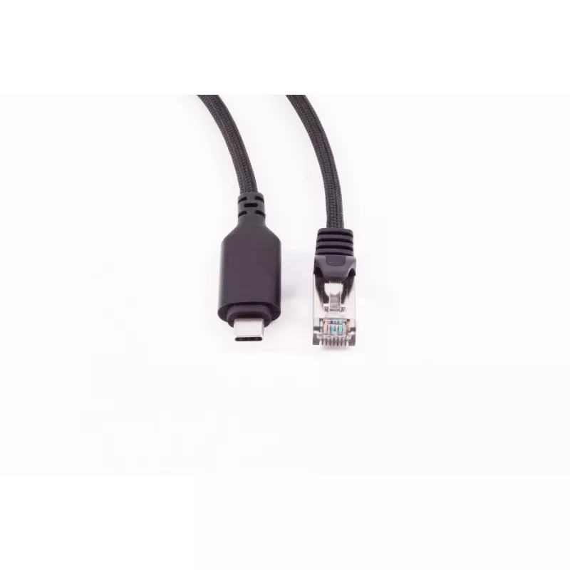 SHIVERPEAKS USB-C auf RJ45 Gigabit Ethernet Adapterkabel, Aluminium, Schwarz, 1m (BS14-51025)