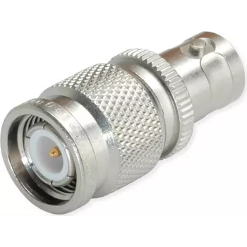 Telegärtner BNC-Buchse auf TNC-Stecker Adapter, 50 Ohm, vernickeltes Messing, DC-4 GHz, gerade