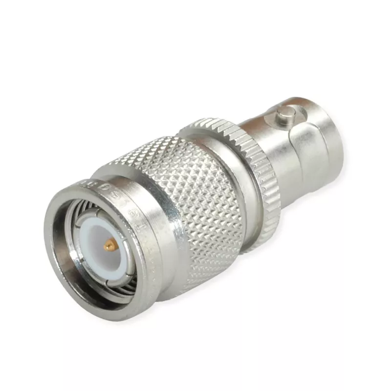 Telegärtner BNC-Buchse auf TNC-Stecker Adapter, 50 Ohm, vernickeltes Messing, DC-4 GHz, gerade