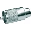 Telegärtner UHF-Kabelstecker PL259 für RG-213/U, PTFE-Isolierung, vernickeltes Messing, 5er-Pack J01040B0602