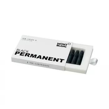 Montblanc Permanent Black Tintenpatronen für Füllfederhalter, 8er-Pack (107757)