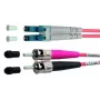 Telegärtner L00892A0073 OM4 Duplex LWL-Patchkabel, LC auf 2x ST, 3 m, Violett