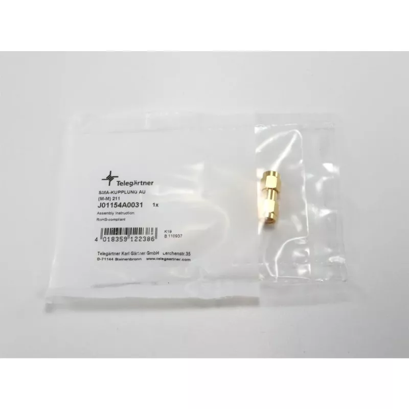 Telegärtner 100024793 SMA-Stecker auf SMA-Stecker Koaxial-Adapter
