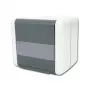 TELEGÄRTNER H02000A0069 AMJ-S K Cat.6A geschirmte 2-Port RJ45 Datendose, Lichtgrau/Weiß