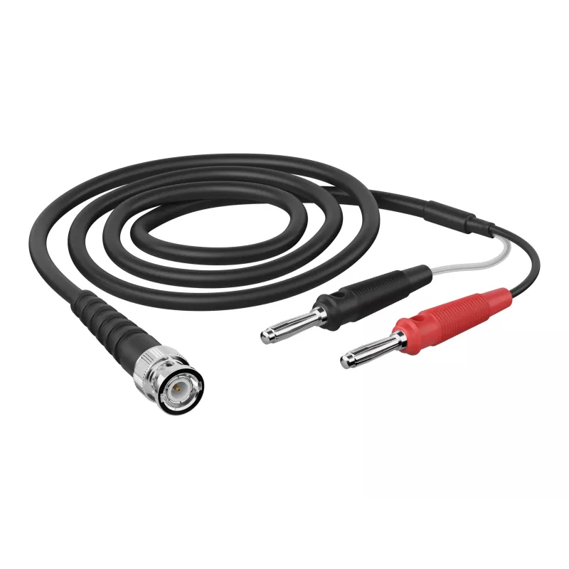 Telegärtner L00010A1845 1m BNC auf Dual-Bananen-Koaxial-Messleitung, Schwarz
