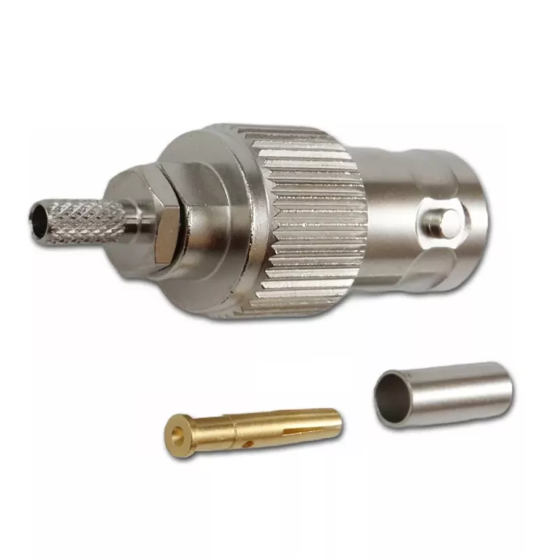 Telegärtner BNC Kabelbuchse Crimp G04 75 Ohm für RG-179B/U, 5er-Pack J01003B0021