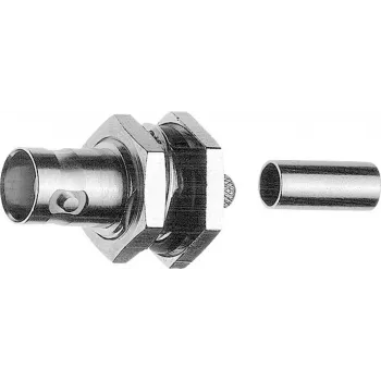 TELEGÄRTNER BNC-Einbau-Buchse, Crimp, 75 Ohm, RG-62 A/U, 5er-Pack (J01003A1260)