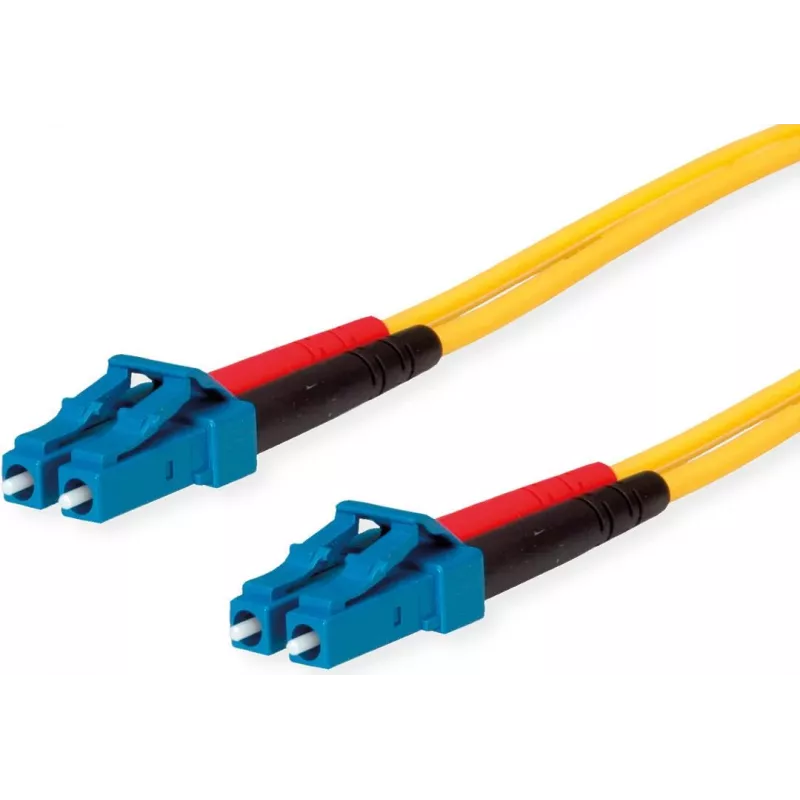 TELEGÄRTNER LC auf LC Single-Mode OS2 Duplex Glasfaser-Patchkabel, 2 m, Gelb L00871A0003