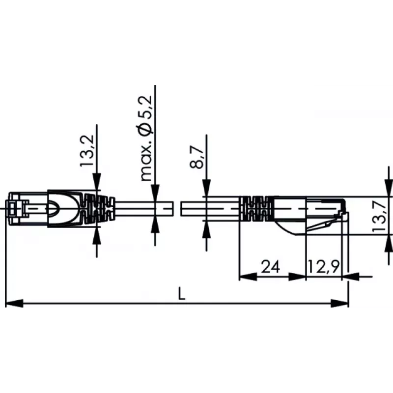 TELEGÄRTNER Cat.6A S/FTP Patchkabel, 1,5 m, Blau, LSZH, RJ45, 500 MHz L00001A0288