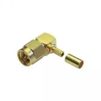 TELEGÄRTNER SMA-Winkel-Crimpstecker für RG-58 C/U, Gold, 5er-Pack J01150A0091