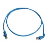 Telegärtner Cat 6A S/FTP Patchkabel, PiMF, Blau, 2,0 m, ein Ende abgewinkelt L00001A0159