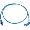 Telegärtner L00002A0177 Patchkabel, Cat 6A S/FTP PiMF, 3,0 m, einseitig 90° abgewinkelter Stecker, 10 Gbit/s, halogenfrei, blau