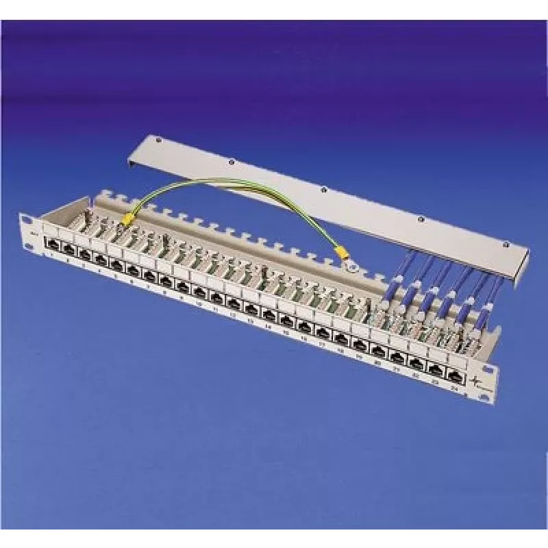 TELEGÄRTNER MPP16-HS 16-Port Modulares Patch Panel, 1U, Lichtgrau RAL 7035 J02022A0050