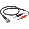 Telegärtner L00010A1844 0,5m BNC auf 2x Bananen Koaxiales Messkabel, Schwarz