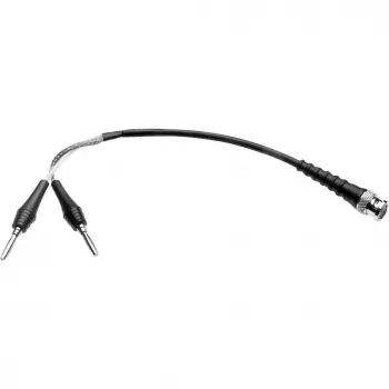 Telegärtner L00010A1844 0,5m BNC auf 2x Bananen Koaxiales Messkabel, Schwarz