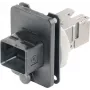 TELEGÄRTNER J80020A0005 RJ45 Flanschdose Kupplungsset Variante 4, 8P8C, Cat.6A, geschirmt, Schwarz