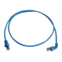 Telegärtner S/FTP Cat 6A Patchkabel, PiMF, 1,0 m, Blau, Ein gewinkelter RJ45, LSZH, 10 Gbps L00000A0198