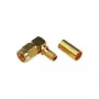 TELEGÄRTNER RP-SMA Winkel-Crimpstecker für RG-58C/U, 50 Ohm, vergoldet