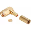 TELEGÄRTNER RP-SMA Winkel-Crimpstecker für RG-58C/U, 50 Ohm, vergoldet