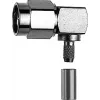 TELEGÄRTNER RP-SMA Winkel-Crimpstecker für RG-58C/U, 50 Ohm, vergoldet