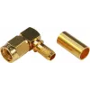 TELEGÄRTNER RP-SMA Winkel-Crimpstecker für RG-58C/U, 50 Ohm, vergoldet