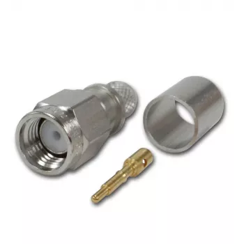 Telegärtner SMA Straight Plug Crimp G30 (1,5/3,8), H 155, Low Loss 1,4/3,8 Crimp/Crimp Koaxialstecker J01150A0618