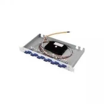 TELEGÄRTNER 19 Zoll 1U Glasfaser-Patchpanel eco, 12x ST Duplex-Kupplungen, 12x ST Pigtails, OM2 50/125 Multimode, vormontiert, Rackmontage, Schwarz H02030B9000