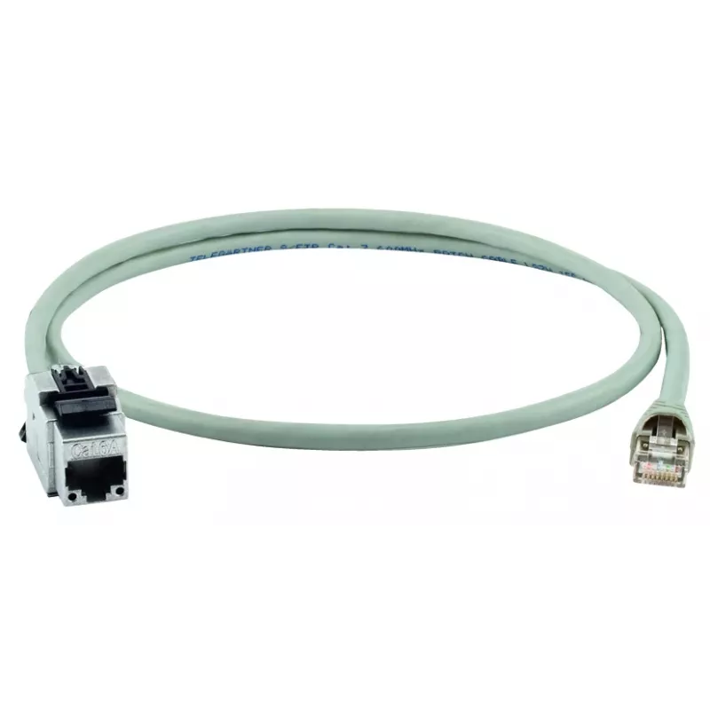 Telegärtner L00004A0128 Cat.6A S/FTP Patchkabel, 7,5 m, Grau