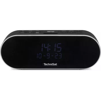 TechniSat DigitRadio 53 BT DAB+/UKW-Radiowecker mit Bluetooth und USB-Ladefunktion, Schwarz