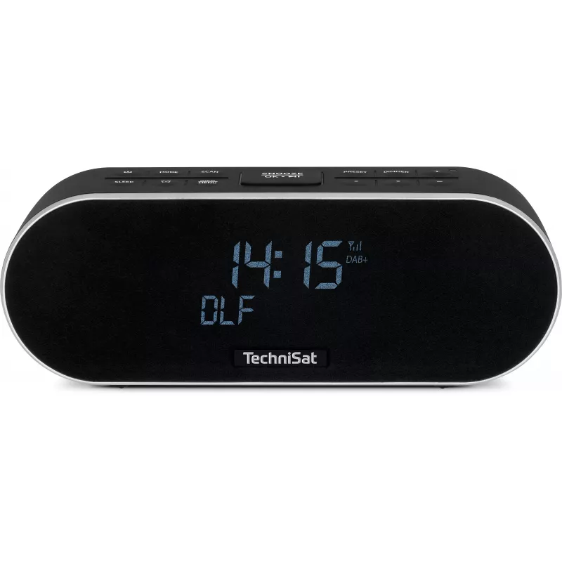 TechniSat DigitRadio 53 BT DAB+/UKW-Radiowecker mit Bluetooth und USB-Ladefunktion, Schwarz