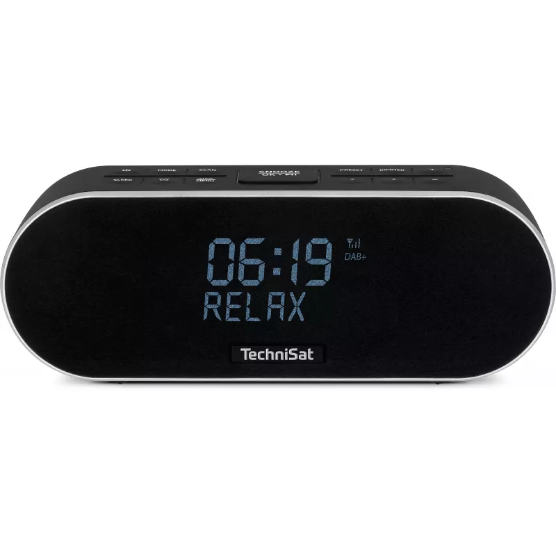 TechniSat DigitRadio 53 BT DAB+/UKW-Radiowecker mit Bluetooth und USB-Ladefunktion, Schwarz