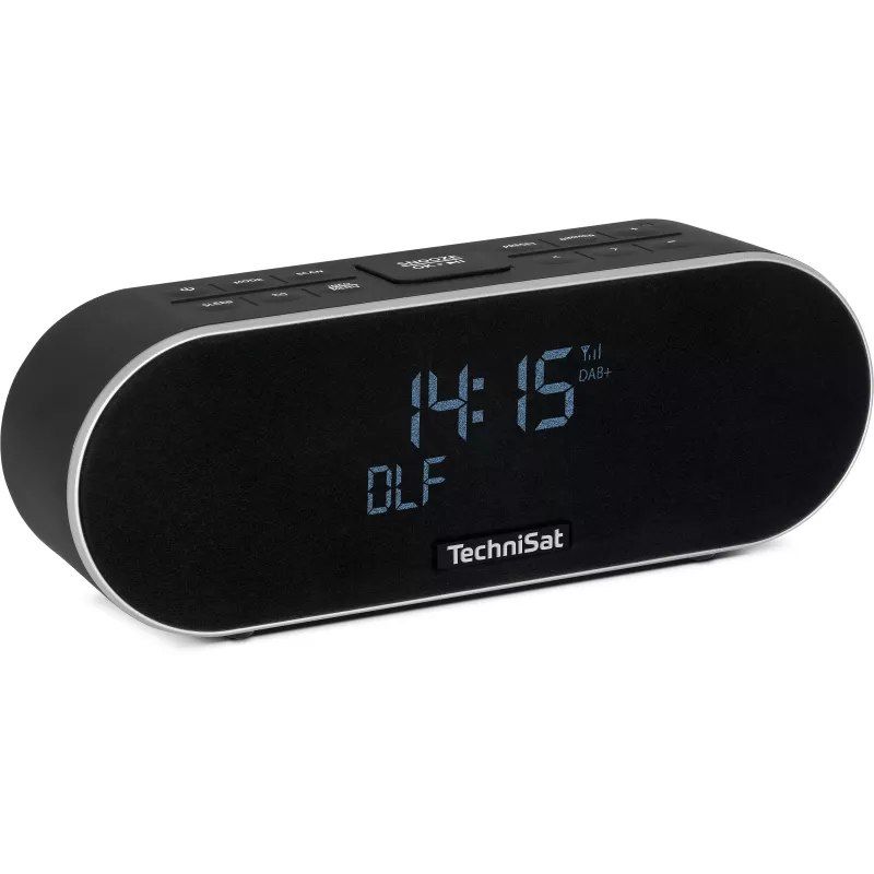 TechniSat DigitRadio 53 BT DAB+/UKW-Radiowecker mit Bluetooth und USB-Ladefunktion, Schwarz