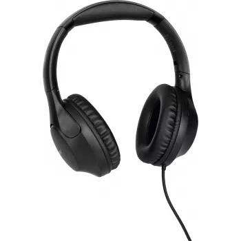 TechniSat Stereoman 3 geschlossene kabelgebundene Kopfhörer mit Mikrofon, 3m Kabel, Schwarz 0000/9105