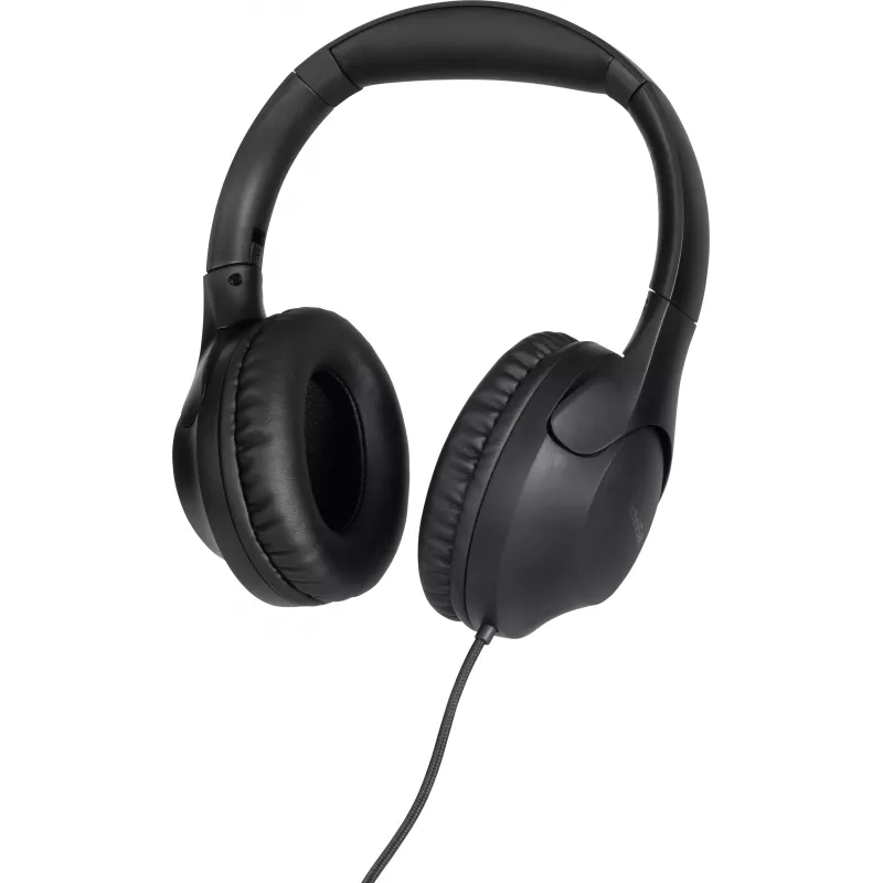 TechniSat Stereoman 3 geschlossene kabelgebundene Kopfhörer mit Mikrofon, 3m Kabel, Schwarz 0000/9105