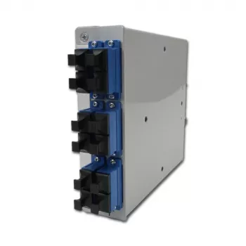 Telegärtner STX DIN-Schienen Glasfaser-Verteiler, 6x SC Duplex Singlemode, 12-Faser Spleißkassette, Pigtails, Spleißbereit H82050E0002