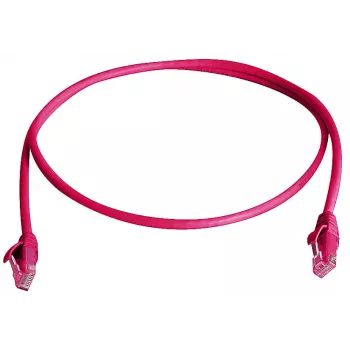 TELEGÄRTNER 100008051 CAT 6 U/UTP RJ45 Patchkabel, 0,5 m, Rot, Flammhemmend, Knickschutz