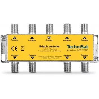 TechniSat 8-fach Verteiler mit DC-Durchgang, ohne Diodenentkopplung (0022/3110)