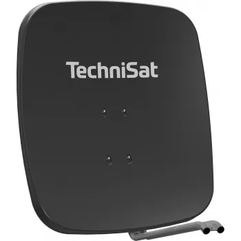 TechniSat SATMAN 65 PLUS Satellitenschüssel – 65 cm, 35,7 dBi Gewinn, HDTV, Mastmontage, Hellgrau