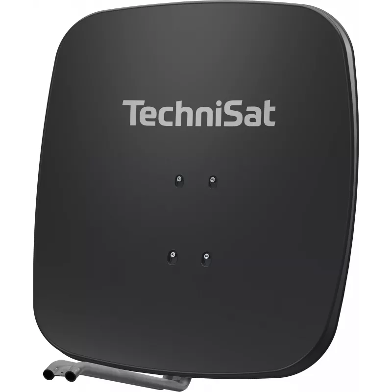 TechniSat SATMAN 65 PLUS Satellitenschüssel – 65 cm, 35,7 dBi Gewinn, HDTV, Mastmontage, Hellgrau